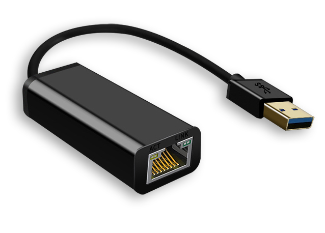 USB A to RJ45 Gigabit Ethernet Adapter