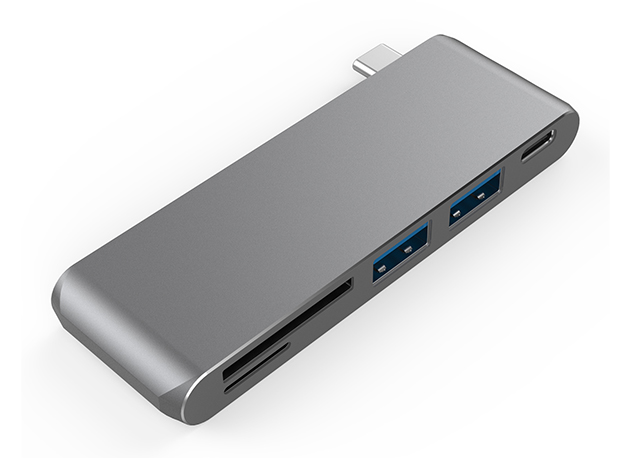 5 in 1 Multi-port docking station with card reader PD charging for Mobile and Laptop