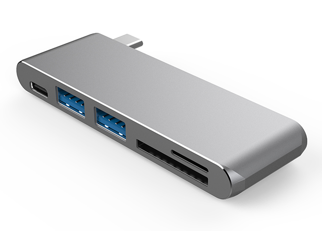 5 in 1 Multi-port docking station with card reader PD charging for Mobile and Laptop