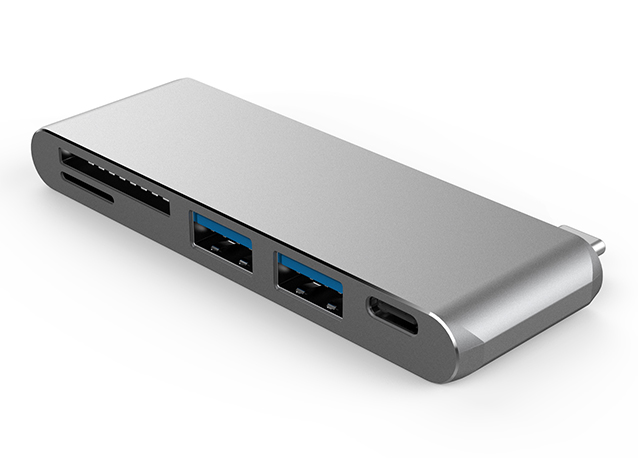 5 in 1 Multi-port docking station with card reader PD charging for Mobile and Laptop