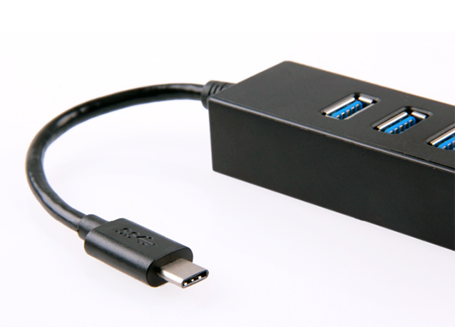 Type-C to USB 3.0 hub and Gigabit RJ45 Adapter