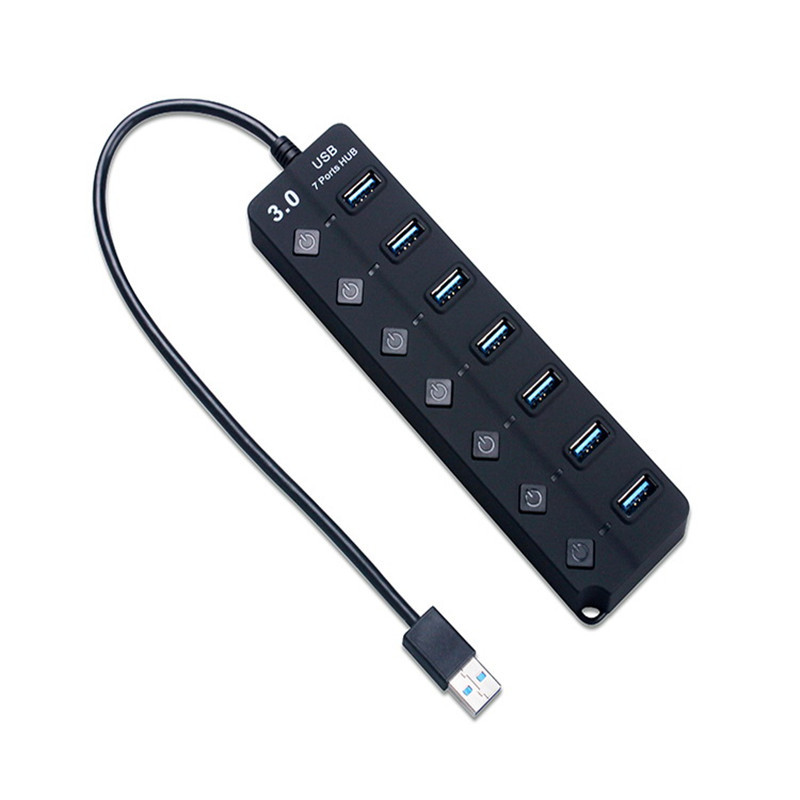 7 port USB3.0 HUB with independent switches plastic