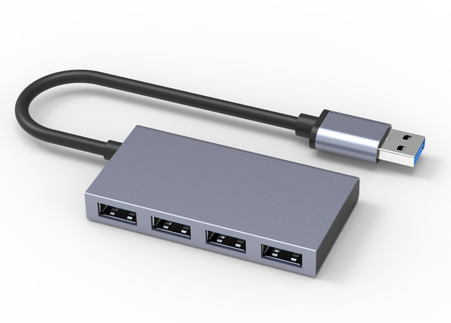 4-Port USB-C Hub - USB-C to 4x USB-A - USB 3.0 Hub