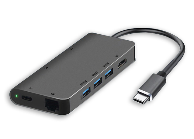 USB C Multiport Adapter - Portable USB-C Dock to 4K HDMI, 3 USB3.0 Hub, SD/TF, GbE, 60W PD Pass-Through - USB Type-C - NEW VERSION AVAILABLE