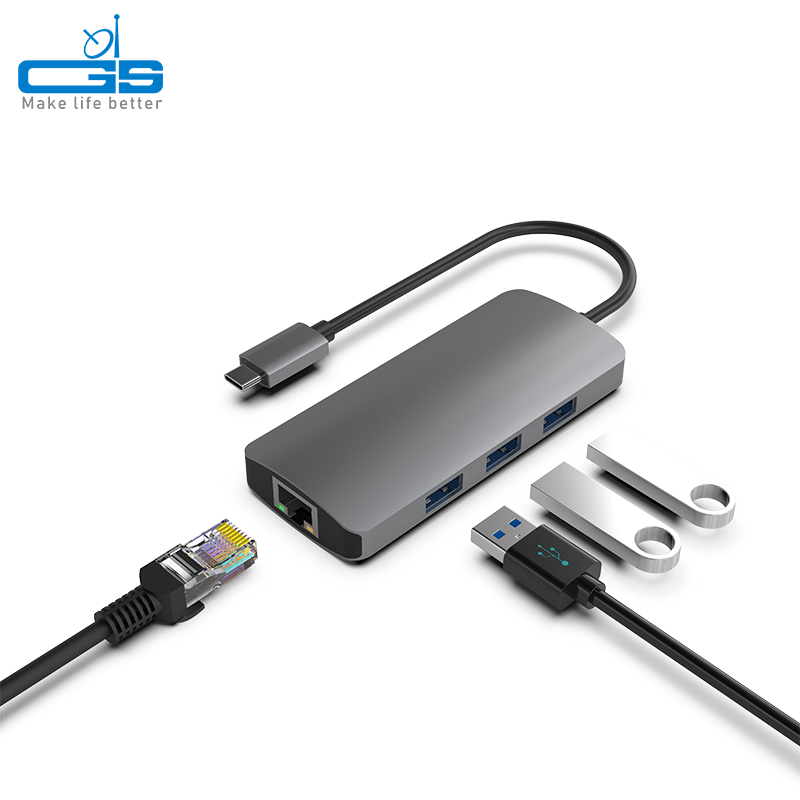 TYPE C to USB hub 3.0 + RJ45