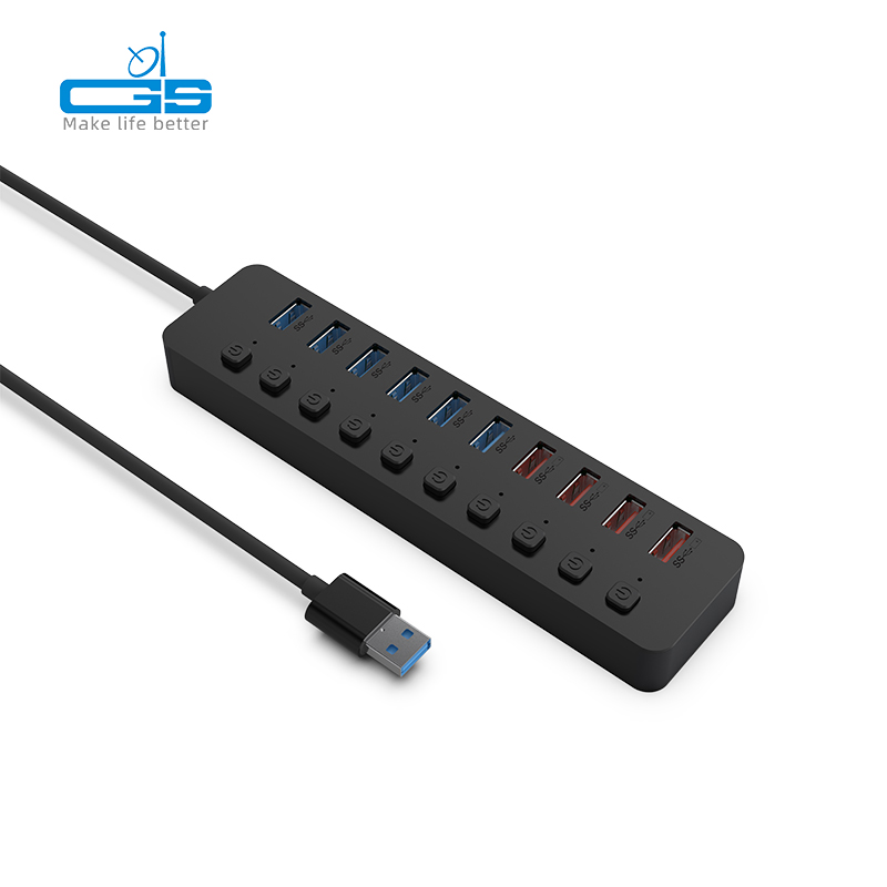10 ports data&charging hub