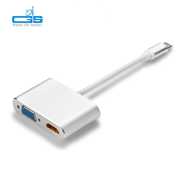 Type-C to VGA HDMI Adapter with HDCP